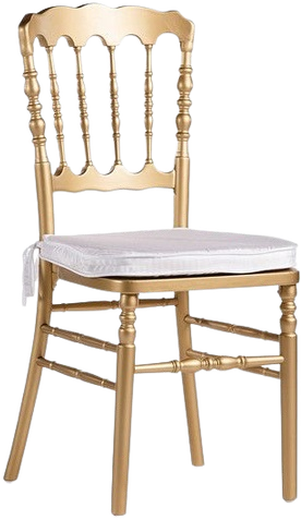 Silla Versalles dorada con cojín